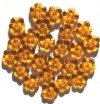 25 15mm Transparent Topaz Flower Beads